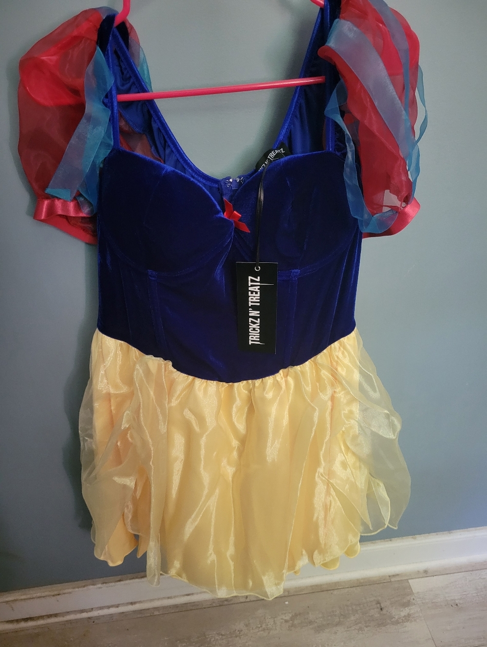 Princess Style Blue Velvet & Yellow Skirt Costume Dress Doll Kill 1X NWT